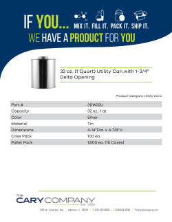 Spec: 32 oz. (1 Quart) Utility Can with 1