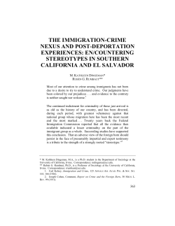 the immigration-crime nexus and post