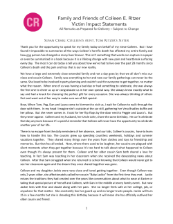 to read the impact statements shared by Colleen`s family and friends.