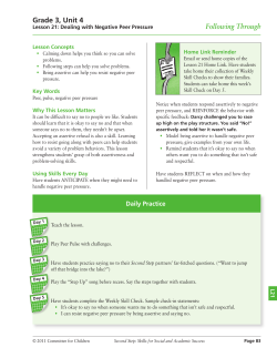 Following Through Grade 3, Unit 4