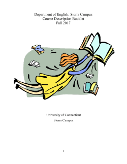 Storrs Fall 2017 Descriptions - English Advising