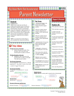 Percents - Iowa City Community School District