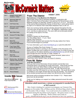 McCormick Matters - October 7, 2016