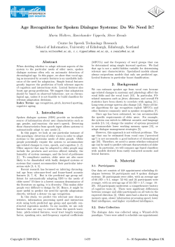 Age Recognition for Spoken Dialogue Systems: Do We