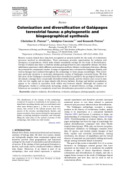Colonization and diversification of Gala&acute; pagos terrestrial fauna: a