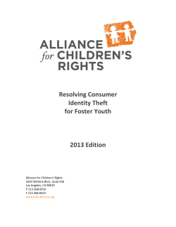Identity Theft Manual - Alliance for Children`s Rights