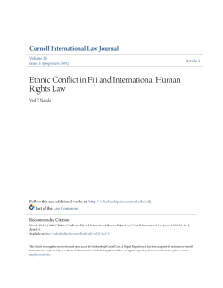 Ethnic Conflict in Fiji and International Human Rights Law
