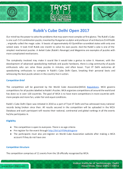 Rubik`s Cube Delhi Open 2017