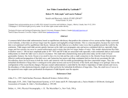 Are Tides Controlled by Latitude?