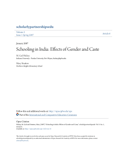 Schooling in India: Effects of Gender and Caste
