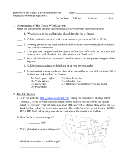 1. Components of the Global Wind System 2. The Jet Stream