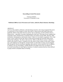 Storytelling in Social Movements