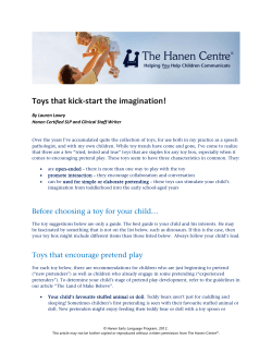 Toys that kick-start the imagination!