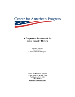 A Progressive Framework for Social Security Reform
