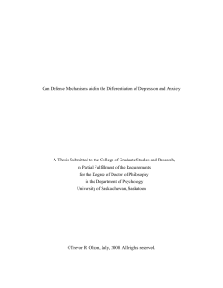 Can Defense Mechanisms aid in the Differentiation