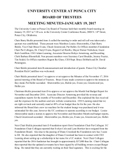 Board Minutes January 19, 2017 - University Center at Ponca City