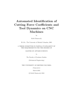 Automated Identification of Cutting Force Coefficients and Tool