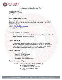 Introduction to High School: Part 1