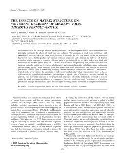 the effects of matrix structure on movement