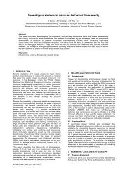 Bioanalogous Mechanical Joints for Authorized