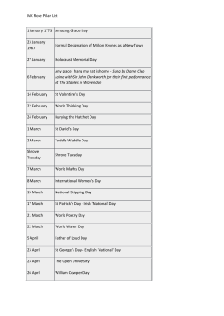 MK Rose Pillar List 1 January 1773 Amazing Grace Day 23 January