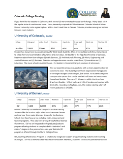 Colorado College Touring 2014