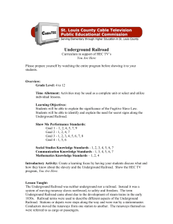 The Underground Railroad Curriculum - HEC-TV