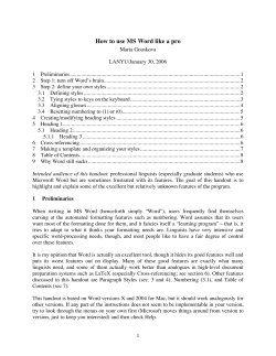 How to use MS Word like a pro