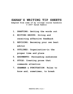 tips on improving your writing