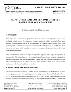 no160 - employee privacy - Carters Professional Corporation