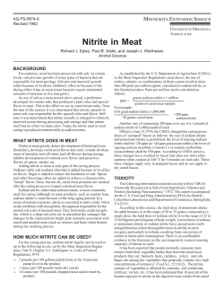 Nitrite in Meat