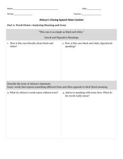 Atticus`s Closing Speech Note