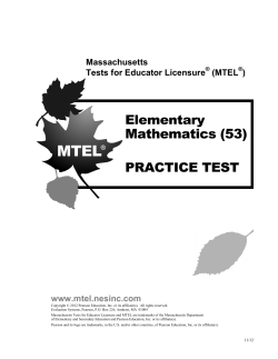 elementary mathematics practice test
