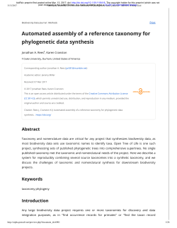 Automated assembly of a reference taxonomy for