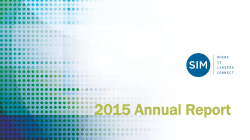 2015 Annual Report - Society for Information Management
