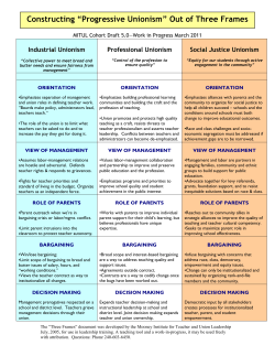 Constructing &ldquo;Progressive Unionism&rdquo;