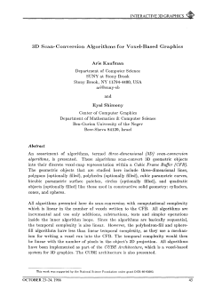 3D Scan-Conversion Algorithms for Voxel-Based Graphics