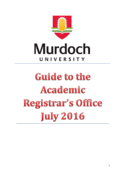 Guide to Academic Registrar`s Office