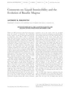 Liquid Immiscibility and the Evolution of Basaltic