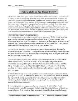 Take a Ride on the Water Cycle! - Cary Institute of Ecosystem Studies