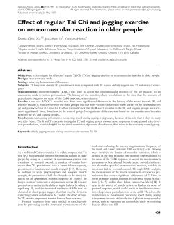 Effect of regular Tai Chi and jogging exercise on