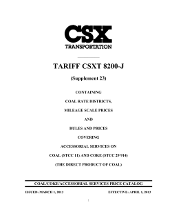 tariff csxt 8200-j