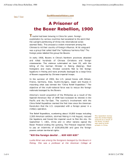 A Prisoner of the Boxer Rebellion, 1900