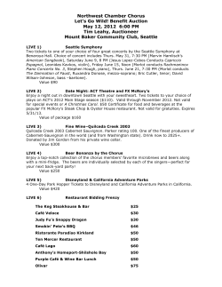 Benefit Auction May 12, 2012 6:00 PM Tim Leahy, Auctioneer Mount
