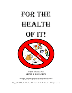 For the Health of It! - Poe Center for Health Education