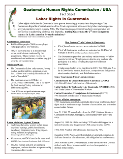 Labor rights violations - Guatemala Human Rights Commission