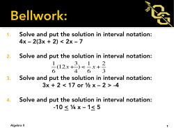Solve and put the solution in interval notation: 4x &ndash; 2(3x + 2) < 2x &ndash; 7