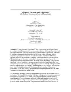 Endangered Ecosystems of the United States