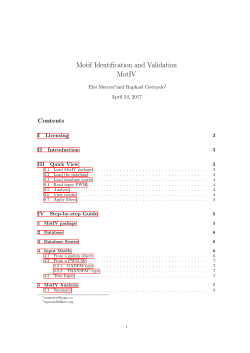 Motif Identification and Validation MotIV