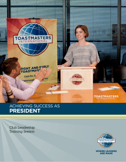 president - Toastmasters International